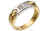 золотое кольцо, 1 бр. кр. 57-0.16, 8 бр. кр. 57-0.06,
вес: 7,54 гр.
