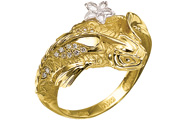 золотое кольцо, 14 бр. кр.57А-0,062,
вес: 5,80 гр